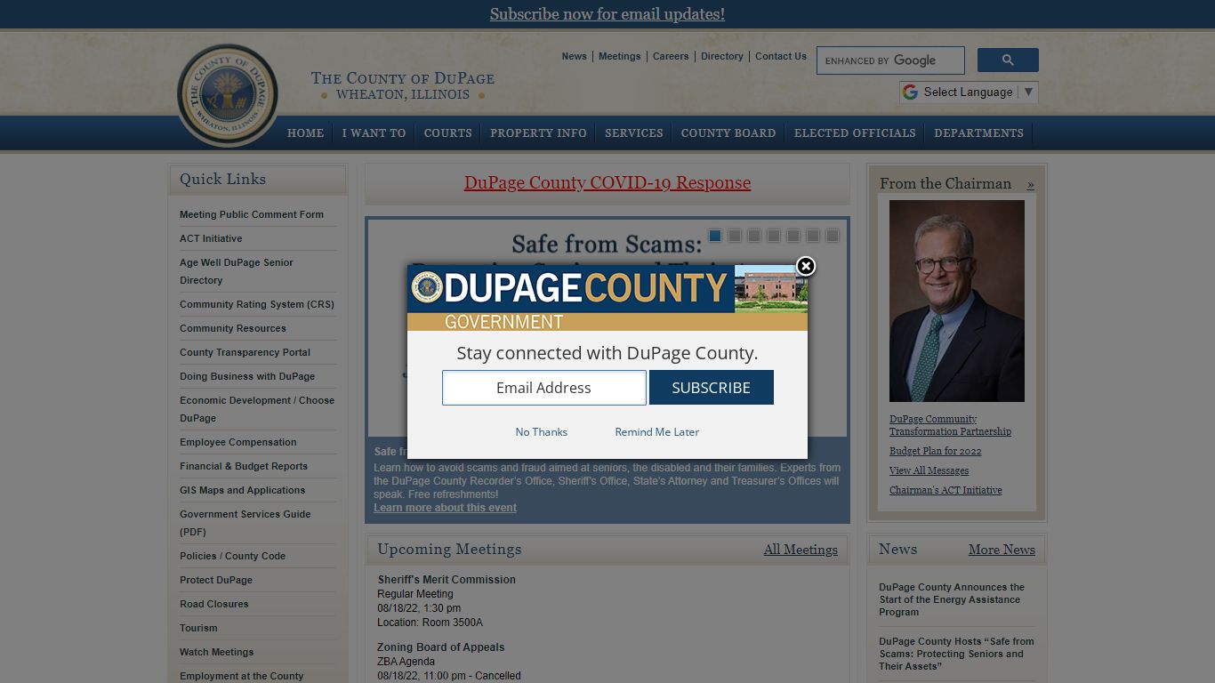 DuPage County IL Official Website - Home